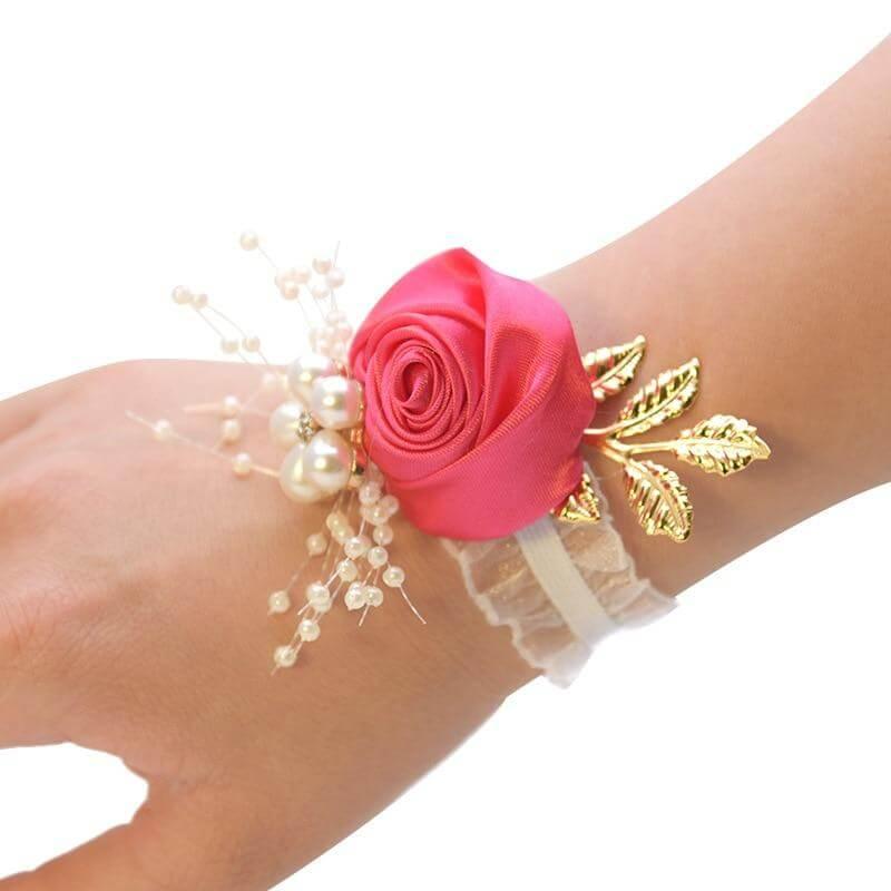 Bracelet Fleur Mariage Champêtre Fuchsia Ma Plante Artificielle