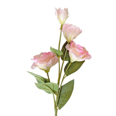 Cette image montre une fleur artificielle de Lisianthus de couleur rose clair. Ce sont des fleurs artificielles pour cimetière