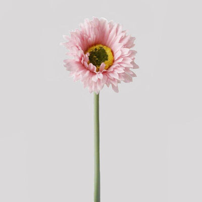 Cette image montre une marguerite artificielle rose . Cette fleur artificielle est pour extérieur