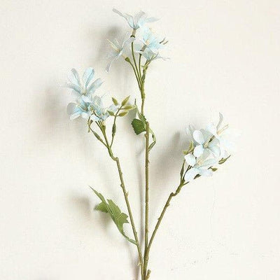 Cette image montre une tige d'orchidée artificielle de couleur bleu