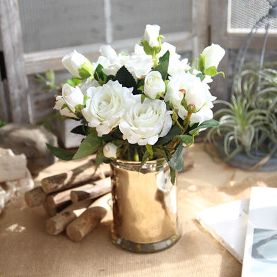 bouquet rose artificielle blanc