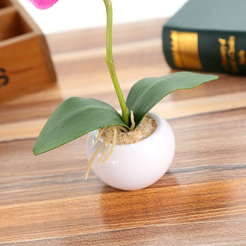 orchidée en pot artificielle