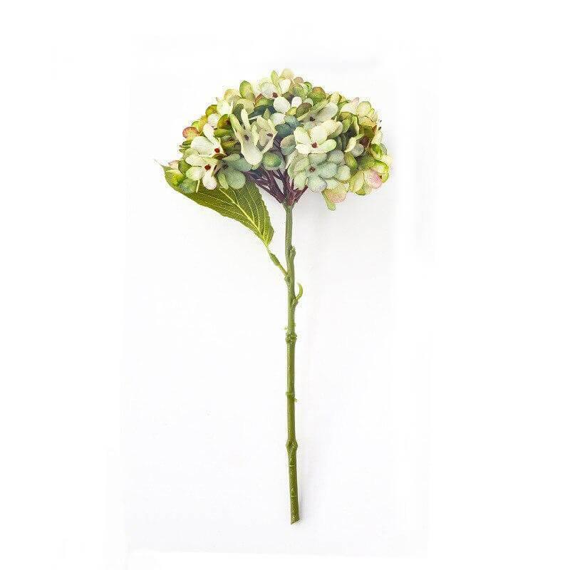 Cette image montre un bouquet d'hortensia artificiel vert