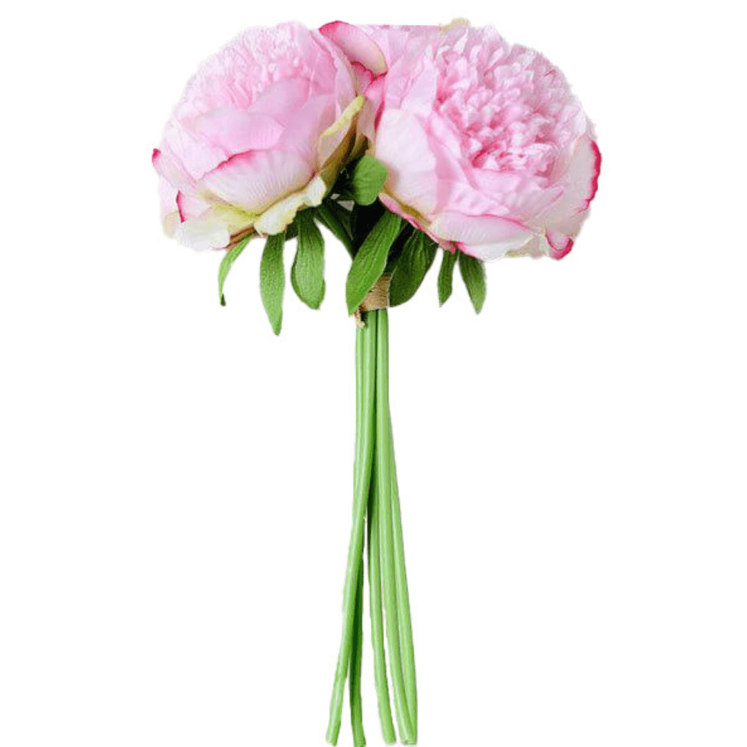 Cette photo montre un bouquet de pivoines artificielles de couleur rose