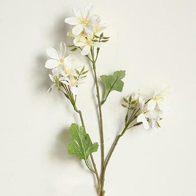 Cette image montre une tige d'orchidée artificielle de couleur blanc