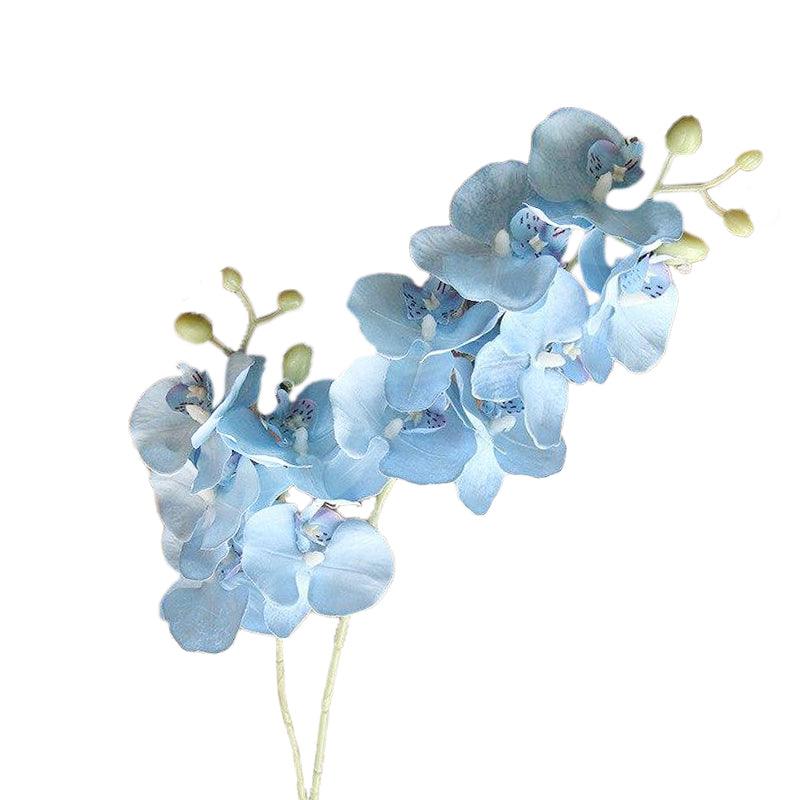 Cette image montre une orchidée artificielle de couleur bleu