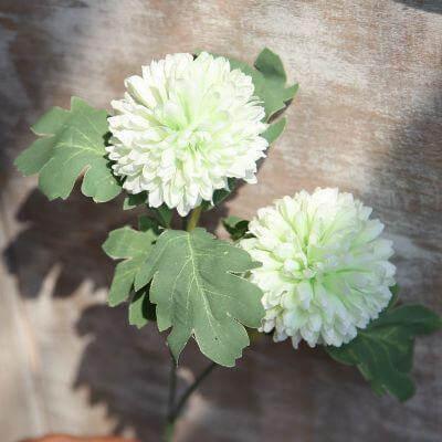 Cette image montre un bouquet de pissenlit artificiel de couleur vert