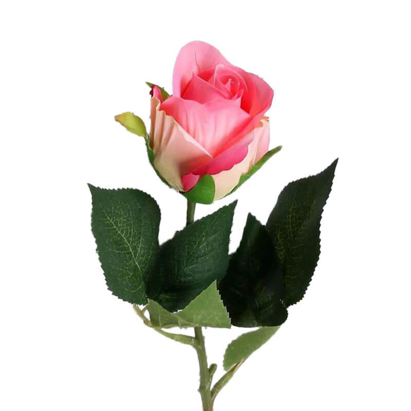 Cette image montre une rose artificielle haut de gamme  de couleur rose
