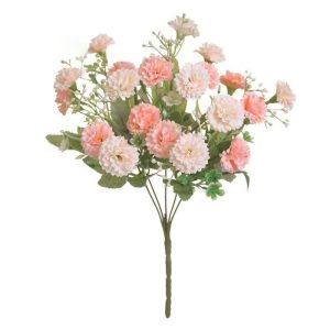 Œillet artificiel champagne en soie 31cm