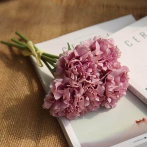Bouquet de fleurs artificielles - Pivoine violette 26cm