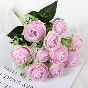Bouquet de fleurs artificielles - Pivoines artificielles roses