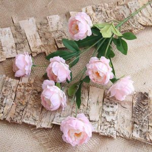 Bouquet de roses artificielles - Rose rose haut de gamme 75 cm