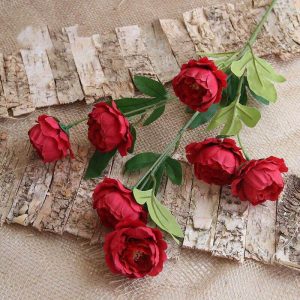 Bouquet de roses artificielles - Rose rouge haut de gamme 75 cm