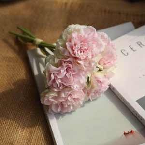 Bouquet de fleurs artificielles - Pivoine rose 26cm