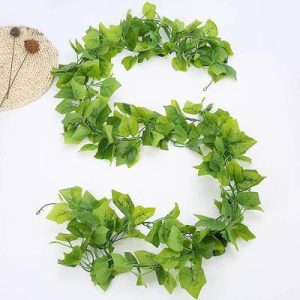 Guirlande artificielle feuille de vigne vert clair 2m