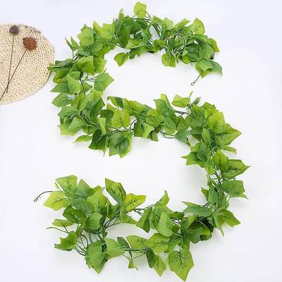 Guirlande artificielle feuille de vigne vert clair 2m