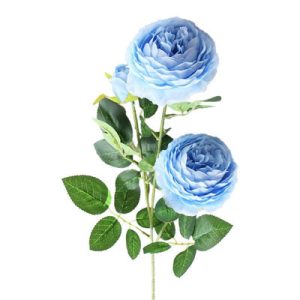 Pivoine artificielle bleue haut de gamme 60 cm