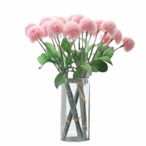Boules fleuries roses en soie