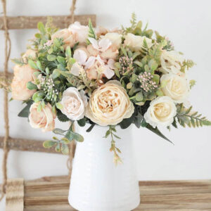 Bouquet champêtre crème