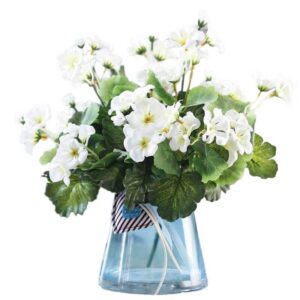 Bouquet de bégonia artificiel blanc