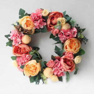 Couronne de pivoines artificielles 40 cm