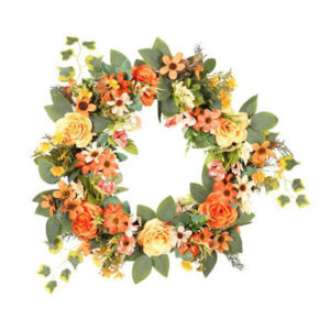 Couronne de fleurs de pivoines artificielles