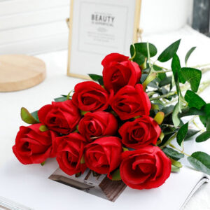 Rose artificielle - Rose artificielle violette haut de gamme 40cm