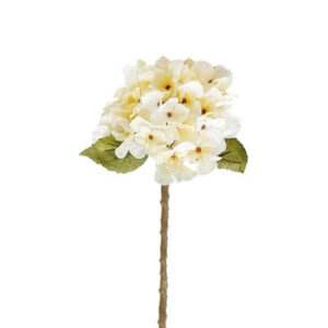 Hortensia artificiel crème en tissu 35 cm