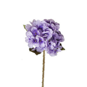 Hortensia artificiel violet en tissu 35 cm