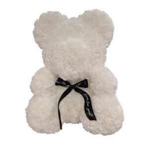 Ours en rose blanche