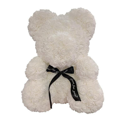 Ours en rose blanche
