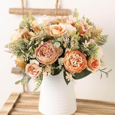 Bouquet champêtre orange