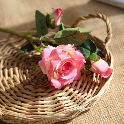Rose artificielle - Rose artificielle rose luxueuse