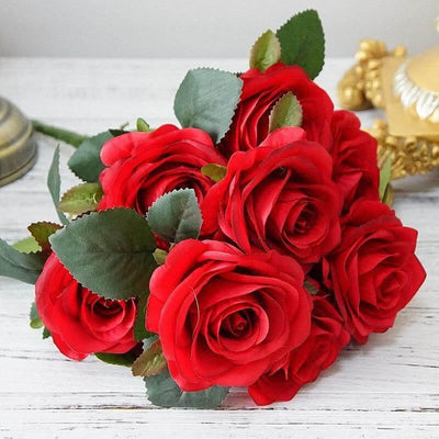 Rose rouge réaliste haut de gamme 30 cm