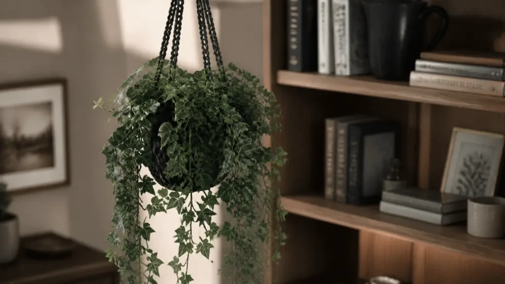 Plante tombante artificielle réaliste en lierre, suspension macramé