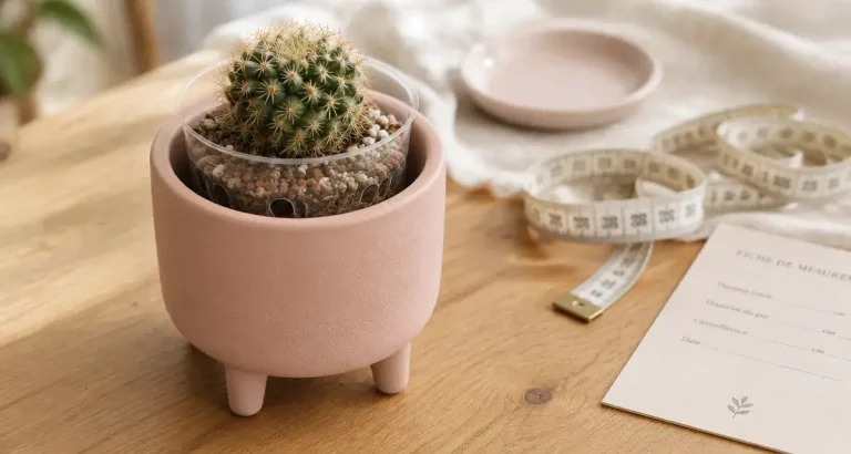 Cache pot rose sur mesure : diamètre, style et usage