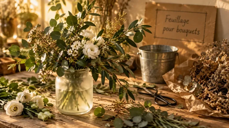 Feuillage pour composition florale dans un bouquet : structure et volume